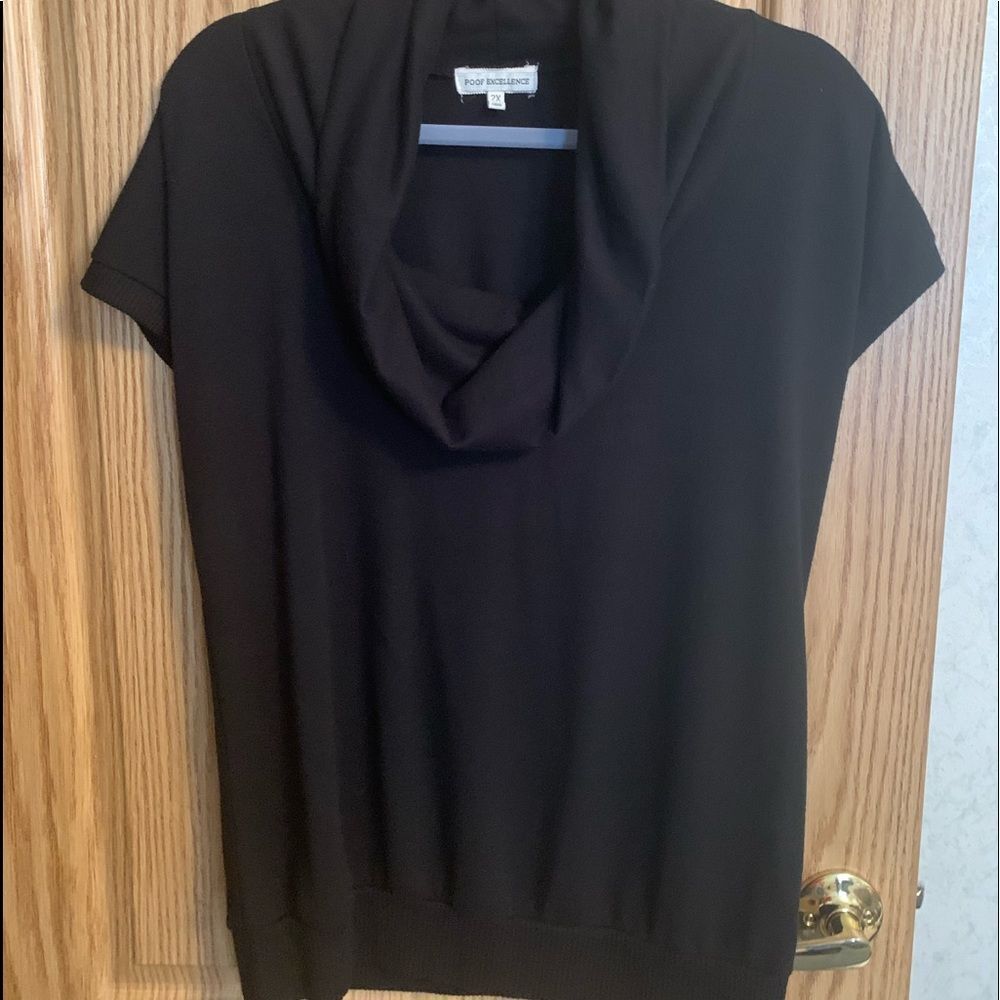 Women’s Poof excellence black mock neck blouse
